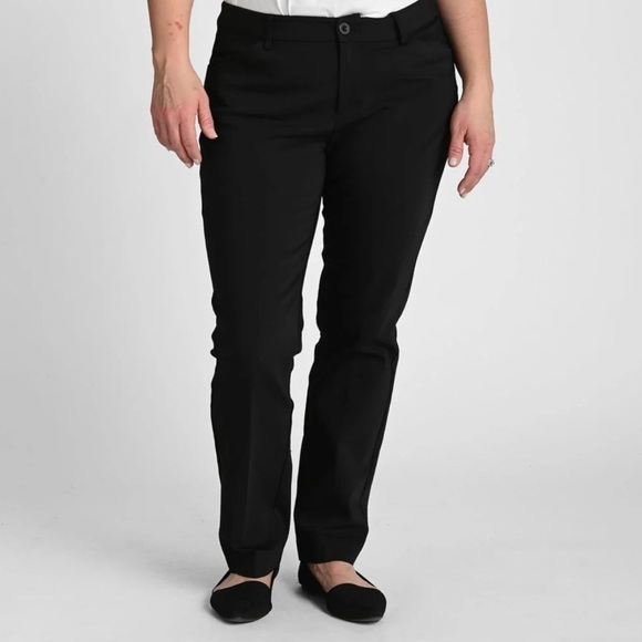 CJ Banks Classic Black Straight Leg Pants, Plus Size 28W - Picture 4 of 7